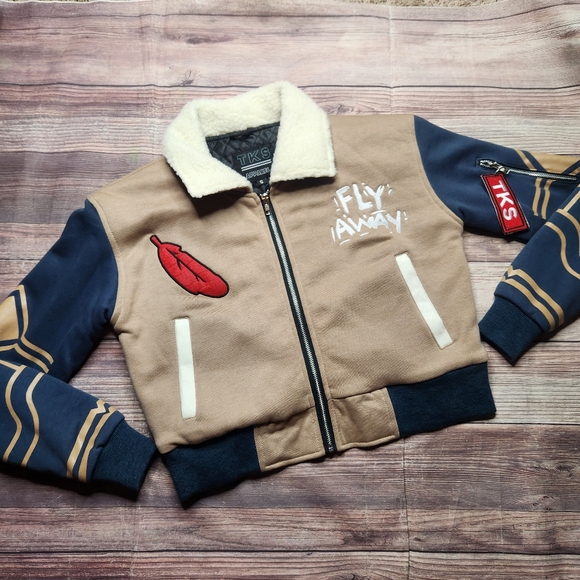 MHA Hawks Crop Aviator Cosplay Varsity Jacket - Picture 1 of 10